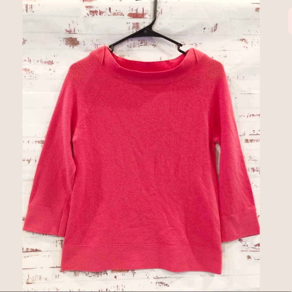 J Crew Boatneck Sweater S Pink Wool Blend #411